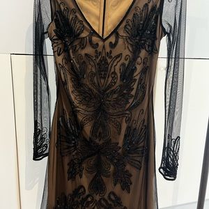 Black tulle sequin mini dress size 6